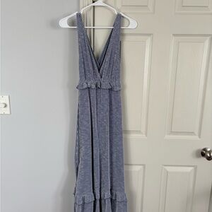 Striped Blue Maxi Dress